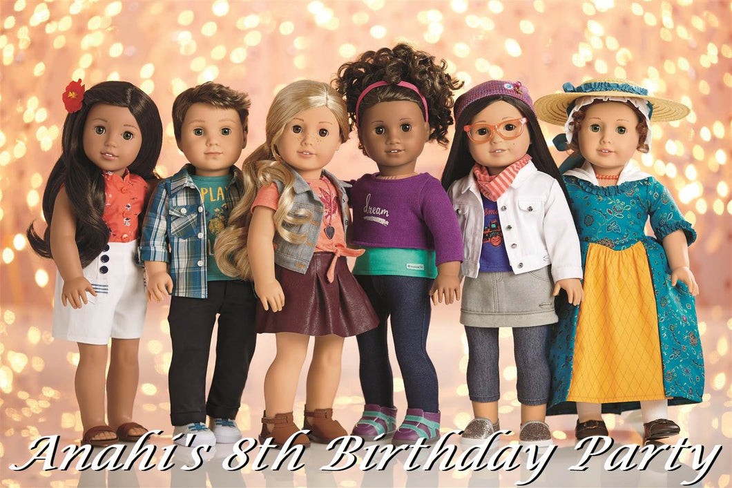American Girl Doll Edible Cake Topper Image