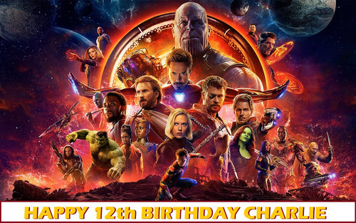 Avengers Infinity War Edible Cake Topper Image