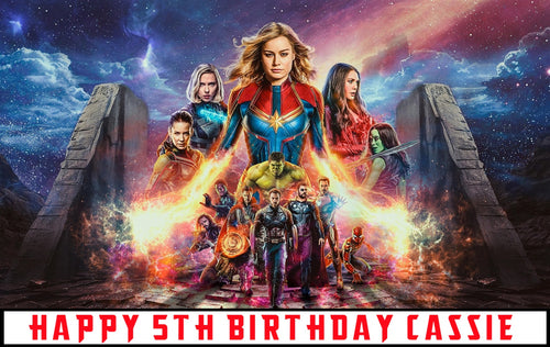 Avengers End Game Edible Cake Topper Image