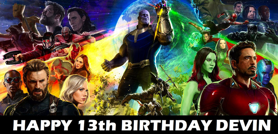 Avengers Infinity War Edible Cake Topper Image