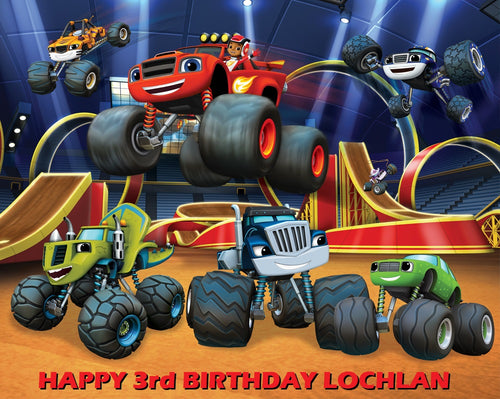 Blaze and the Monster Machines Edible Cake Topper Image