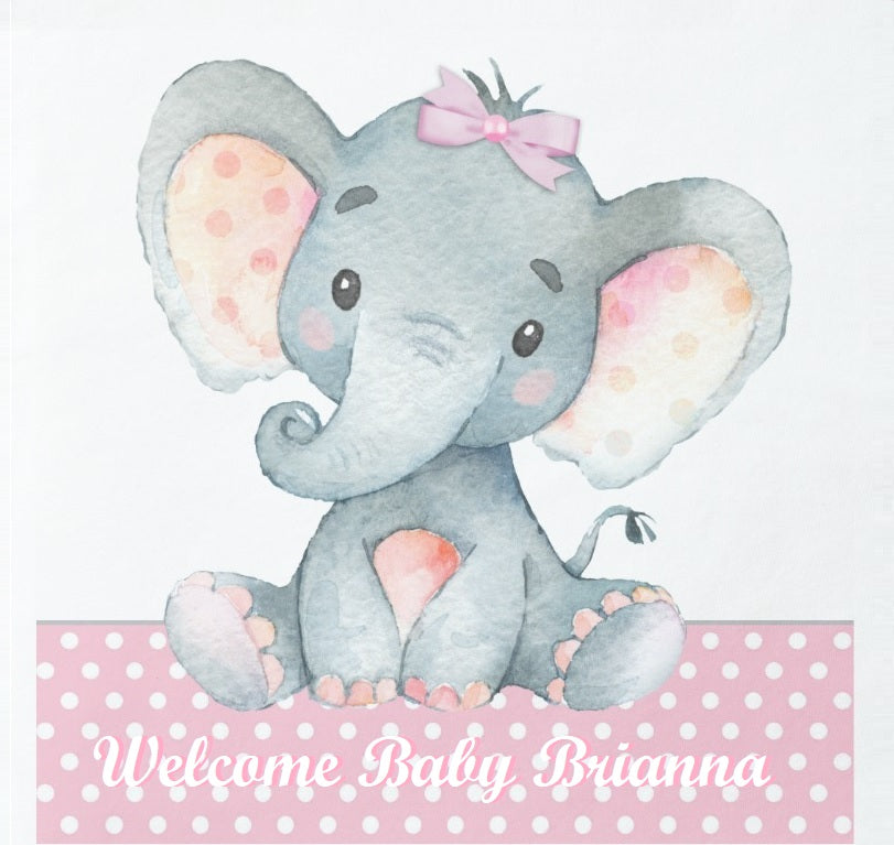 Baby Girl Elephant Baby Shower Edible Cake Topper – Cake Stuff to Go