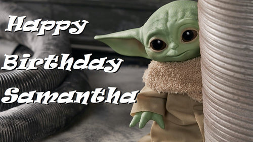 Baby Yoda Mandalorian Edible Cake Topper Image Decoration