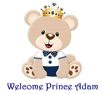 Load image into Gallery viewer, Cute Baby Boy Prince Bear Baby Shower Edible Cake Topper