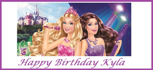 Barbie Princess and the Pop Star Edible Cake Topper Decoration