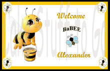 Load image into Gallery viewer, Bee Baby Shower Boy or Girl Edible Cake Topper Image