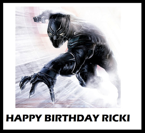 Black Panther Edible Cake Topper Image Decoration