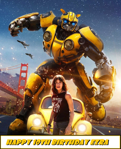 Bumblebee Transformers Edible Cake Topper Image Decoration