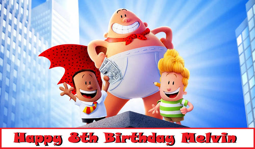 Captain Underpants Edible Cake Topper Image Decoration