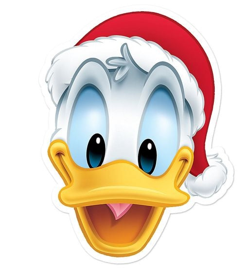 Christmas Donald Duck Face Edible Cake Topper