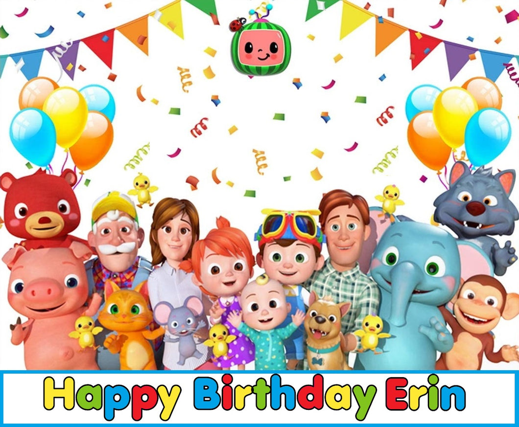 Cocomelon Edible Cake Topper Image Decoration