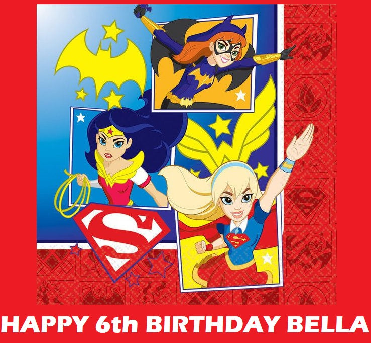 DC Superhero Girls Edible Cake Topper Image