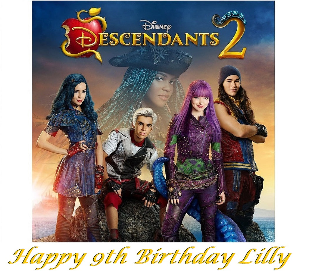 Descendants 2 Edible Cake Topper Image