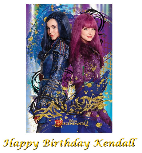 Descendants 2 Mal & Evie Edible Cake Topper Image