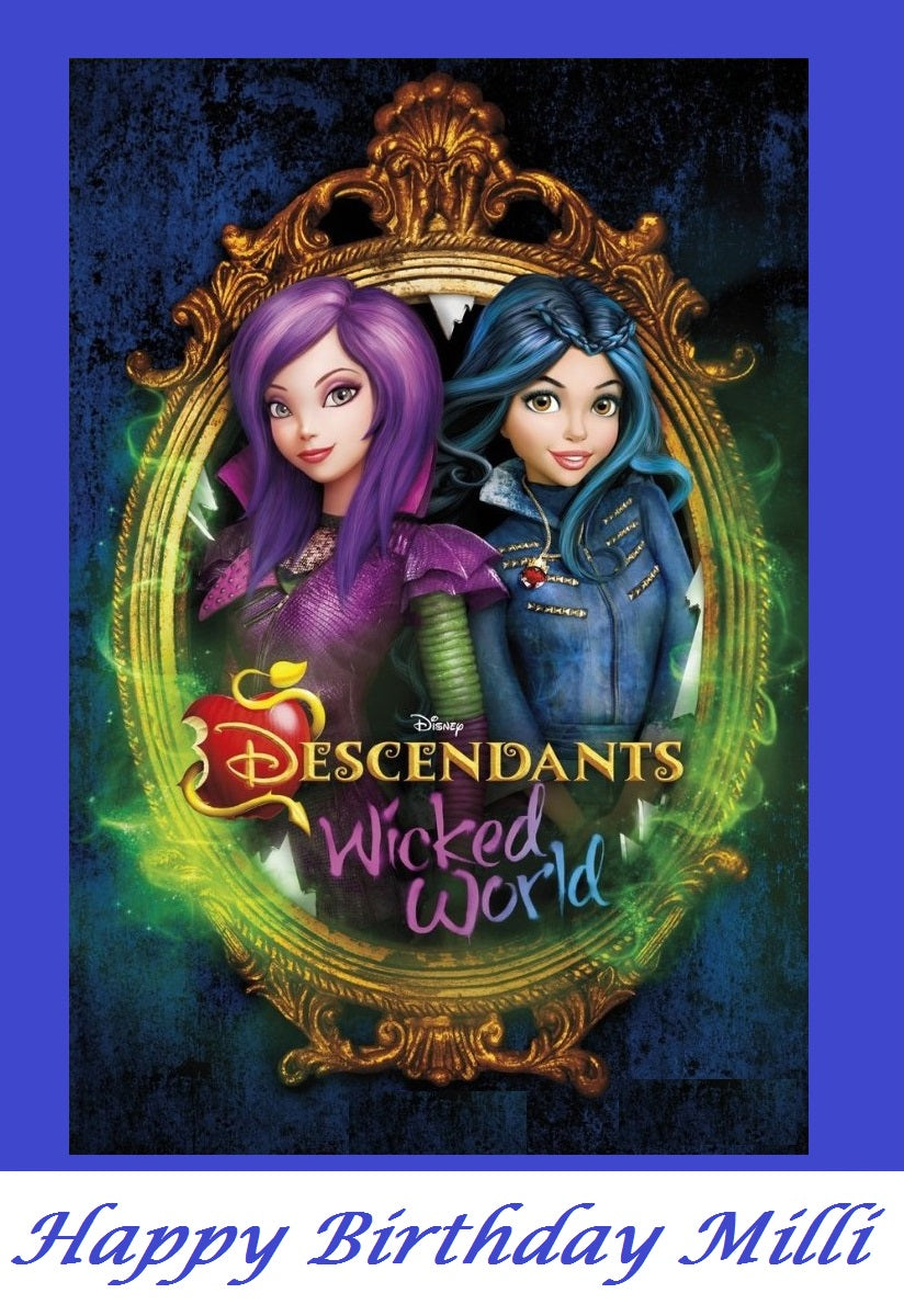 Descendants Wicked World Edible Cake Topper Image