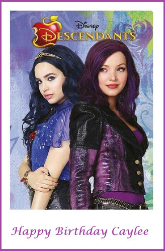 Descendants Mal & Evie Edible Cake Topper Image