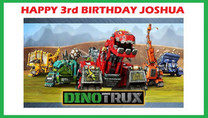 Dino Trux Edible Cake Topper Image