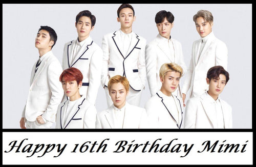 EXO KPop Edible Cake Topper Image