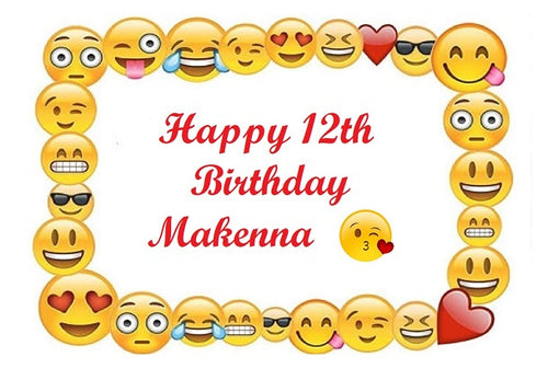 Emoji Edible Cake Topper Image