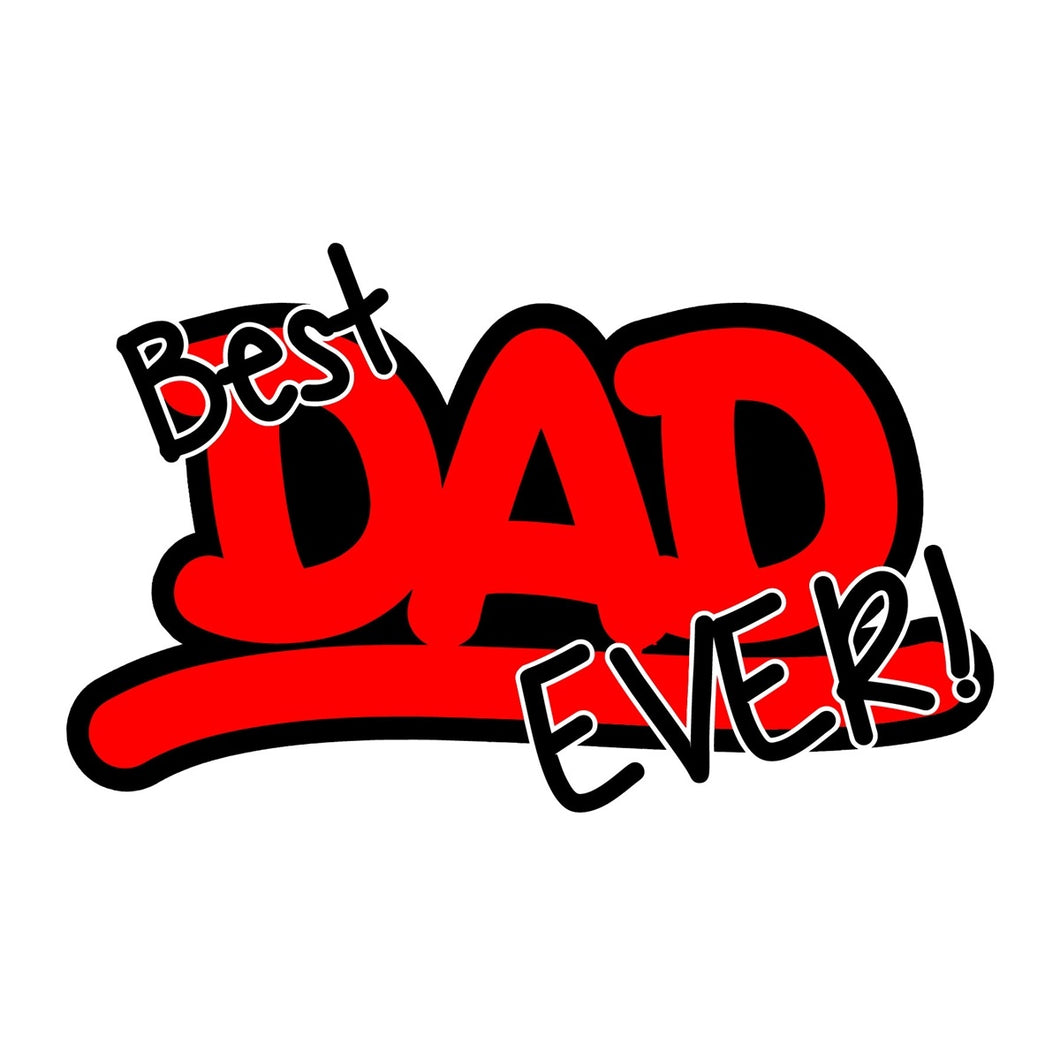 Father's Day Best Dad Ever Edible Cake Topper Image
