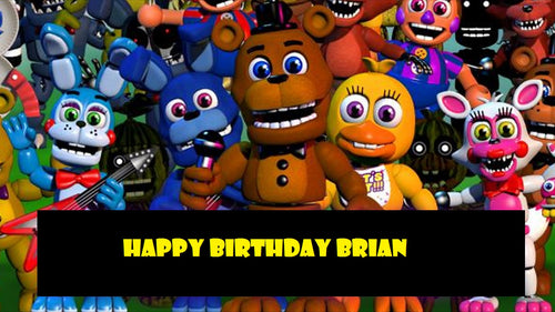 Five Nights At Freddy's Edible Cake Topper Image