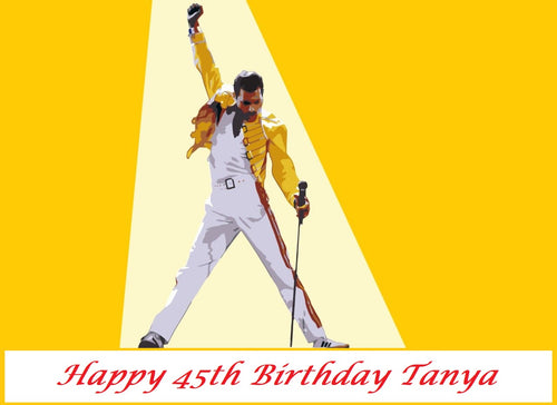 Freddie Mercury Edible Cake Topper Decoration