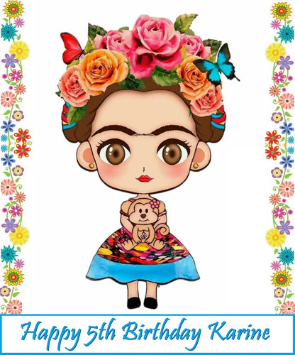Frida Kahlo Edible Cake Topper Decoration