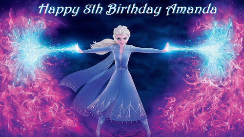 Frozen 2 Elsa Edible Cake Topper Image