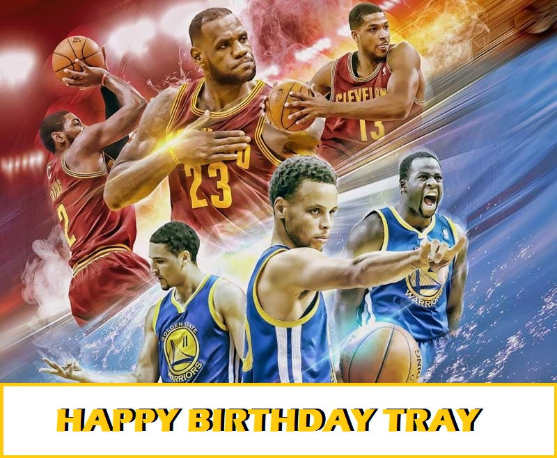 Golden State Warriors -vs- Cleveland Cavaliers Edible Cake Topper