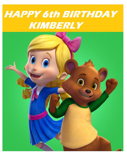 Goldie and Bear Edible Cake Topper Image