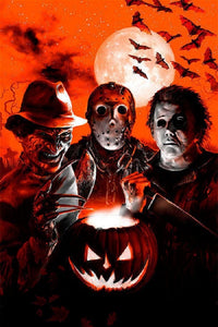Halloween Freddy Krueger Jason & Michael Meyers Edible Cake Topper