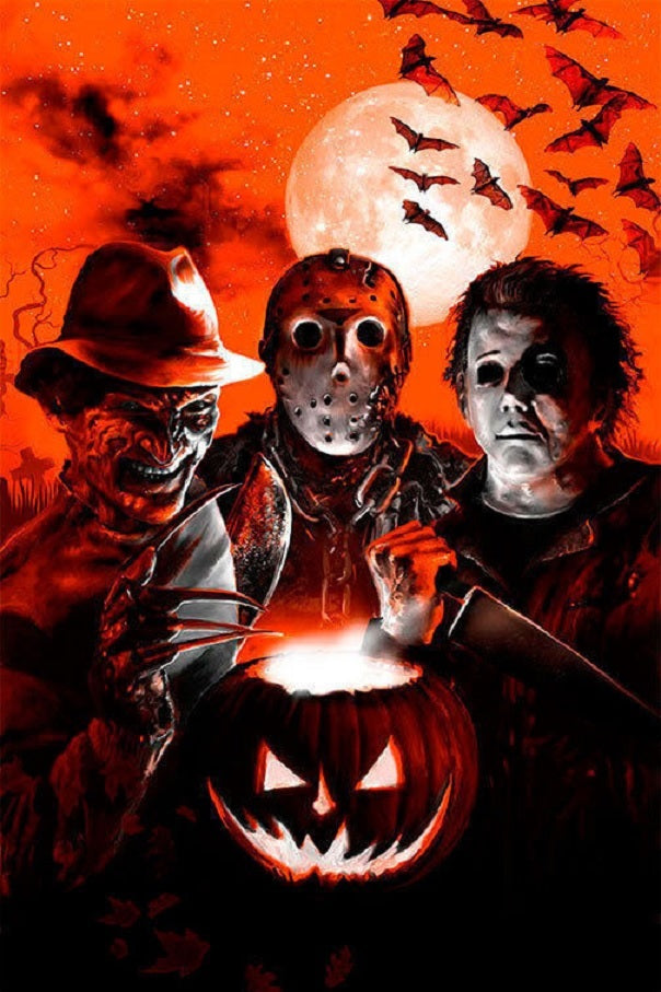 Halloween Freddy Krueger Jason & Michael Meyers Edible Cake Topper