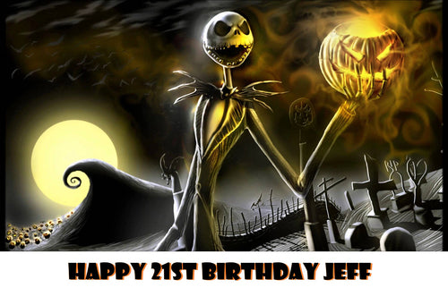 Halloween Nightmare Before Christmas Edible Cake Topper