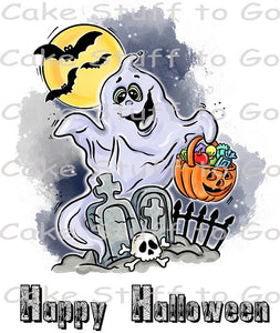 Halloween Ghost Edible Cake Topper