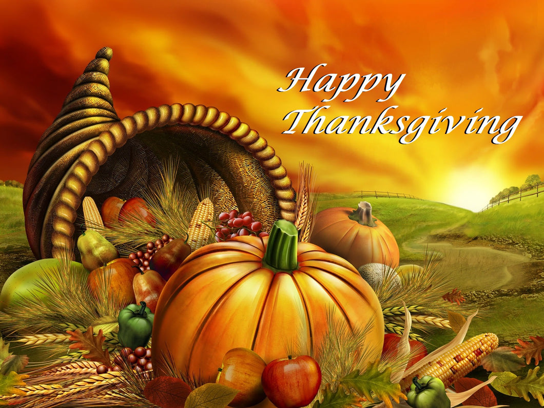 Happy Thanksgiving Edible Cake Topper