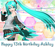 Hatsune Miku Edible Cake Topper Image Decorartion