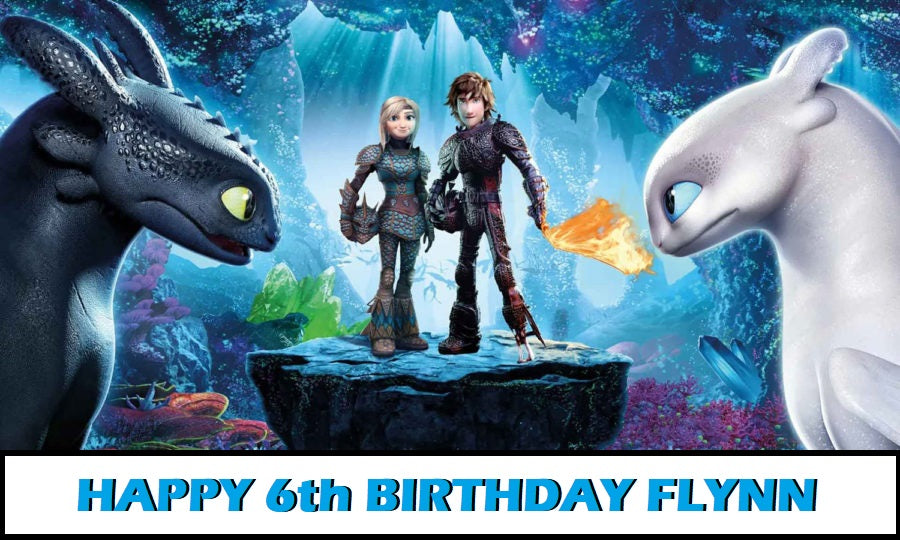How to Train Your Dragon the Hidden World Edible Cake Topper Decoration