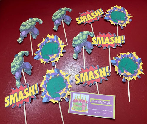 The Hulk  Cupcake Toppers