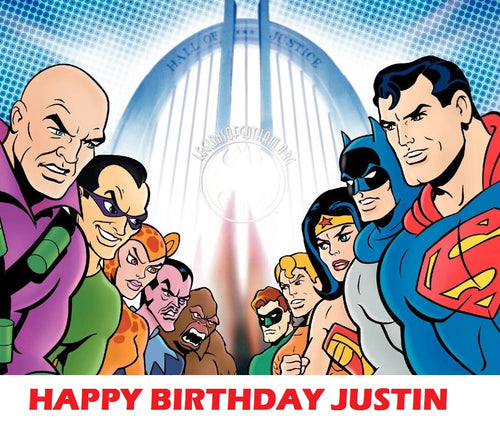 The Original Super Friends Justice League Edible Cake Topper