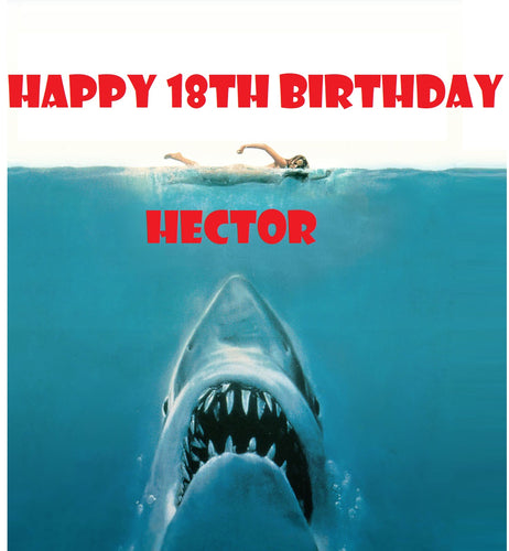 Jaws Movie Edible Cake Topper Decoration