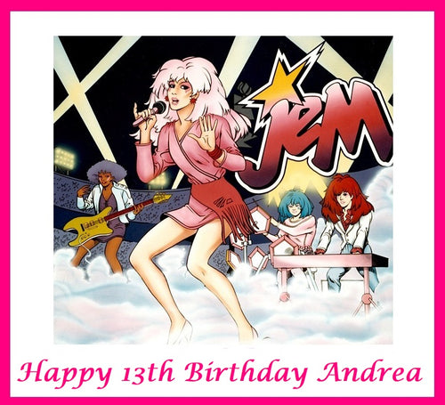 Jem and the Holograms Edible Cake Topper Decoration