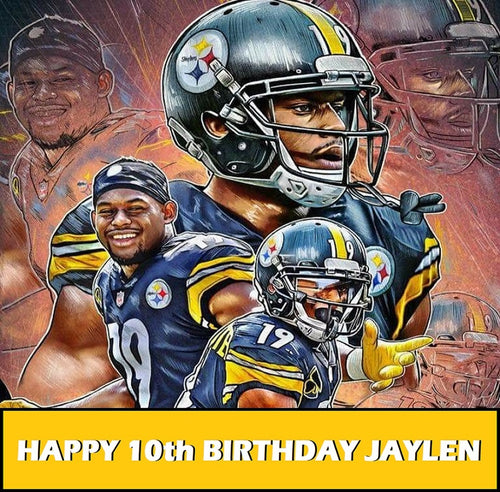 JuJu Smith Schuster Pittsburgh Steelers Edible Cake Topper