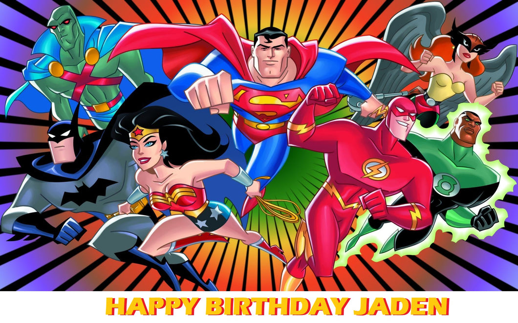 Justice League Unlimited Edible Cake Topper Decoration