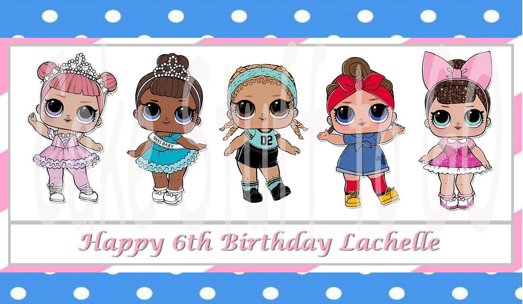 LOL Dolls Edible Cake Topper Decoration
