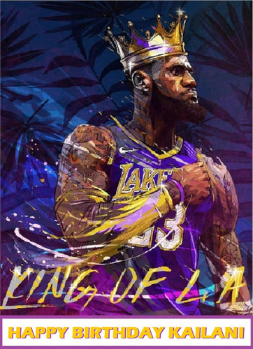 LeBron James Lakers Edible Cake Topper Decoration