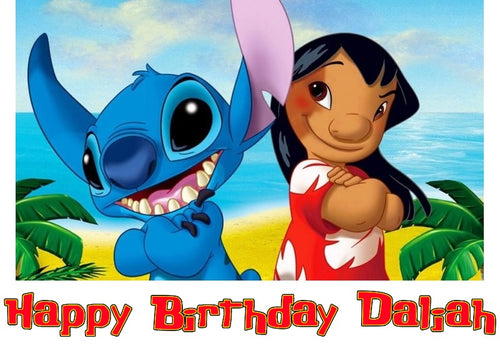 Lilo and Stitch Edible Cake Topper Image Decoration