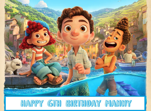 Luca Movie Edible Cake Topper Image Decoration