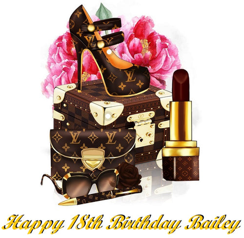 Luis Vutton Edible Cake Topper Decoration