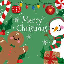 Load image into Gallery viewer, Snowman and Gingerbreadman Edible Cake Topper