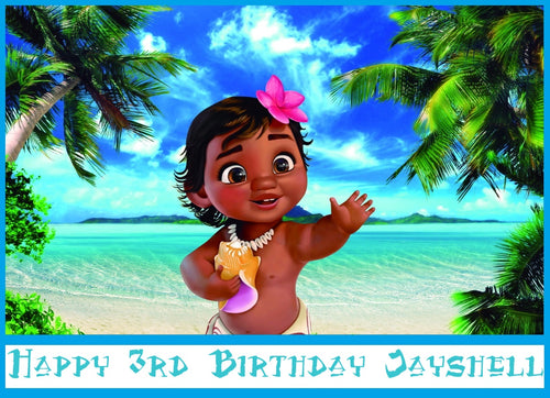 Disney Baby Moana Edible Cake Topper Image